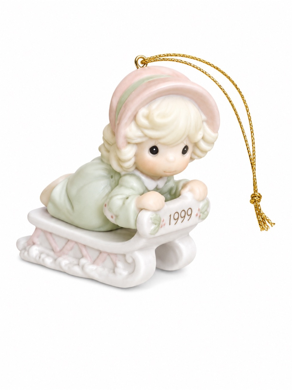 Precious Moments 1999 "Slide Into The Next Millennium With Joy" Ornament #587788